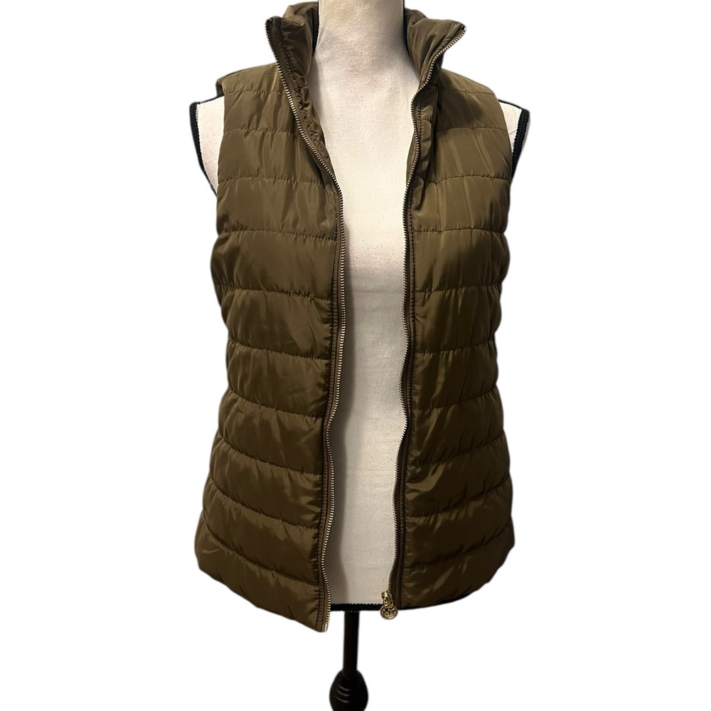 Michael Michael Kors Olive Green Quilted Puffer Vest XS